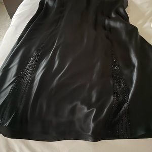 Elegant Sleek Black long dress with criss cross Back